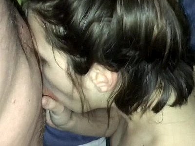 Teen gives an amazing bj and swallows cum