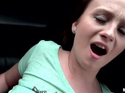 POV teen fucking in the car with Sadie Leigh