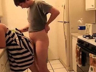 Fat Couple Fucking in the Kitchen