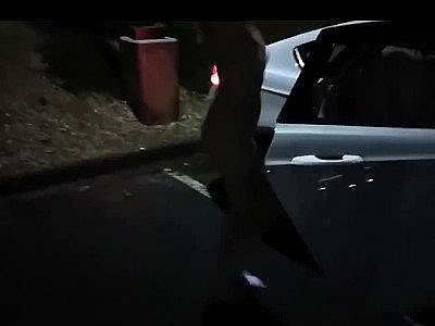 Young girl singer bangs and sucks