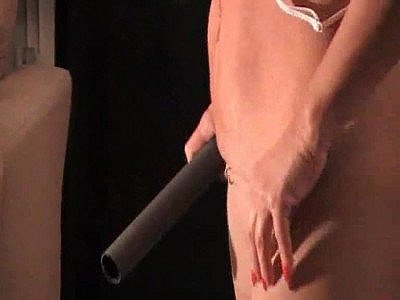 Granny wears pantyhose and teases her vag