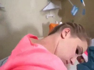 Horny Blonde Likes Rough Sex with Her New Roommate Guy