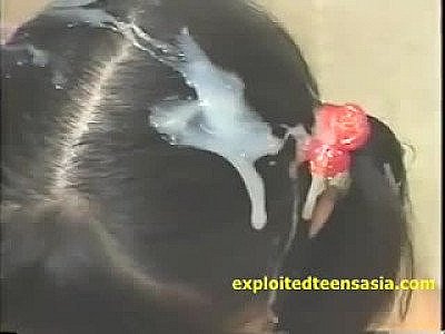 Jav Idol Young girl Gets Bukkake Hair and Face Bound And Banged