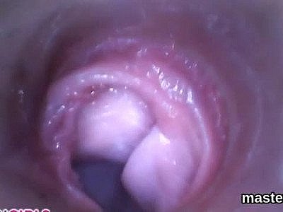 Frisky czech girl opens up her slim vagina to the