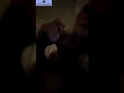 blonde college woman sucks bbc