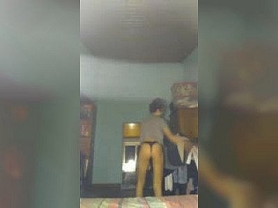 Nice shy woman in a thong