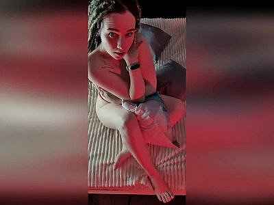 your tattooed girlfriend teases you with a sexy naughty video showing her ass an