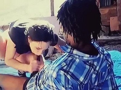 Wild outdoor big black cock fuck