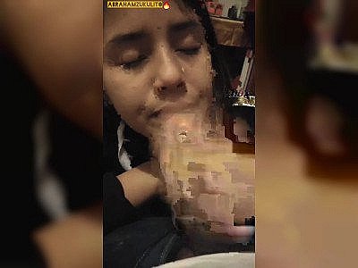 my nice cousin eats my black cock and learns english