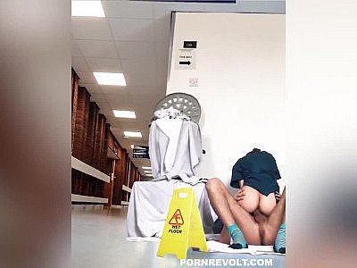 BUSTED! Sexy Young Nurse, fucked in PUBLIC HOSPITAL