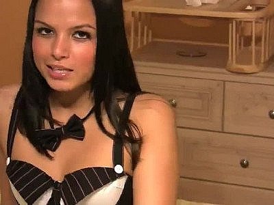 Chick in lingerie gives jerk off instruction