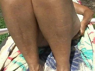 Close up of hairy milf vagina fingered