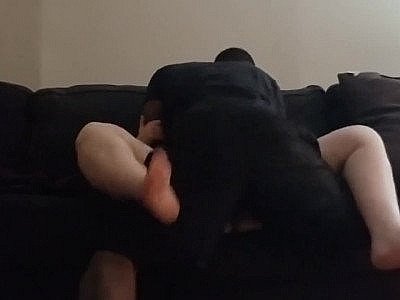 Homemade Bbw Footjob and Interracial Quickie on Divan