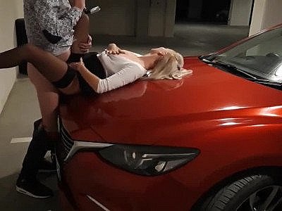 Horny Secretary Banged In Public Garage