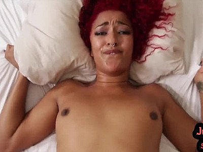 Red head pierced babe pussyfucked after cocksucking