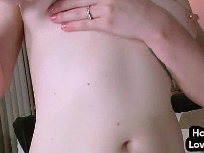 Amateur redhead jerks oiled cock in amat POV