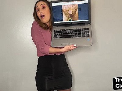 Femdom solo babe talks nasty about small cocks