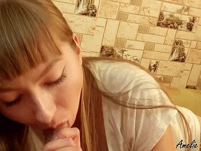 Schoolgirl loves getting sexy cum in her mouth - AmelieLBJlife