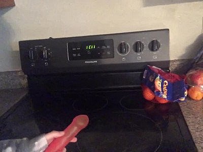 Quirky Girl Explores New House With Sextoy While Gf is Gone