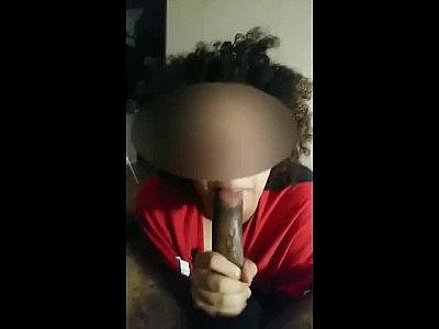 26-year-old thick lightskin thot hotwife eats 11in big black cock bull